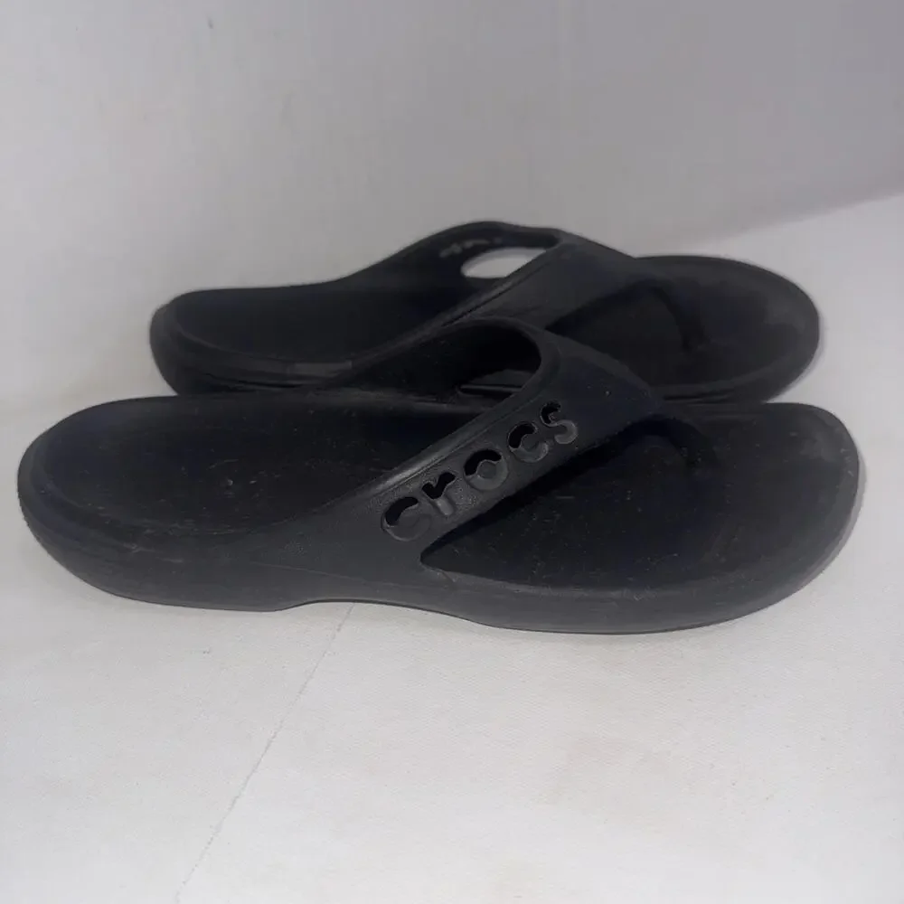 Crocs‎ Classic Gorpcore Outdoor Hiking Fishing Waterproof Black Flip Flop M5 W7